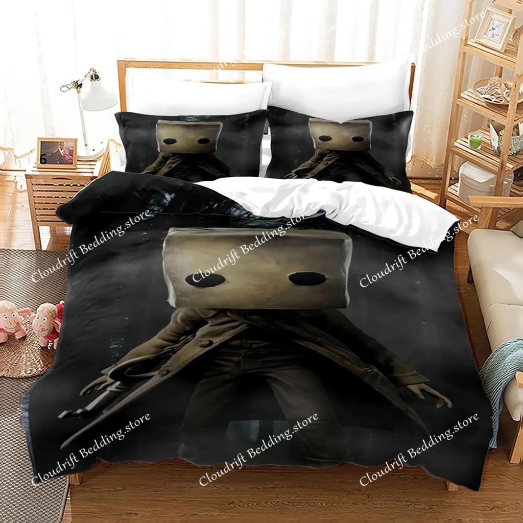 Little Nightmares Bedding Set Single Twin Full Queen King Size Bed Set Adult Kid Bedroom Duvet Cover Sets 3D Anime Bed Sheet Set