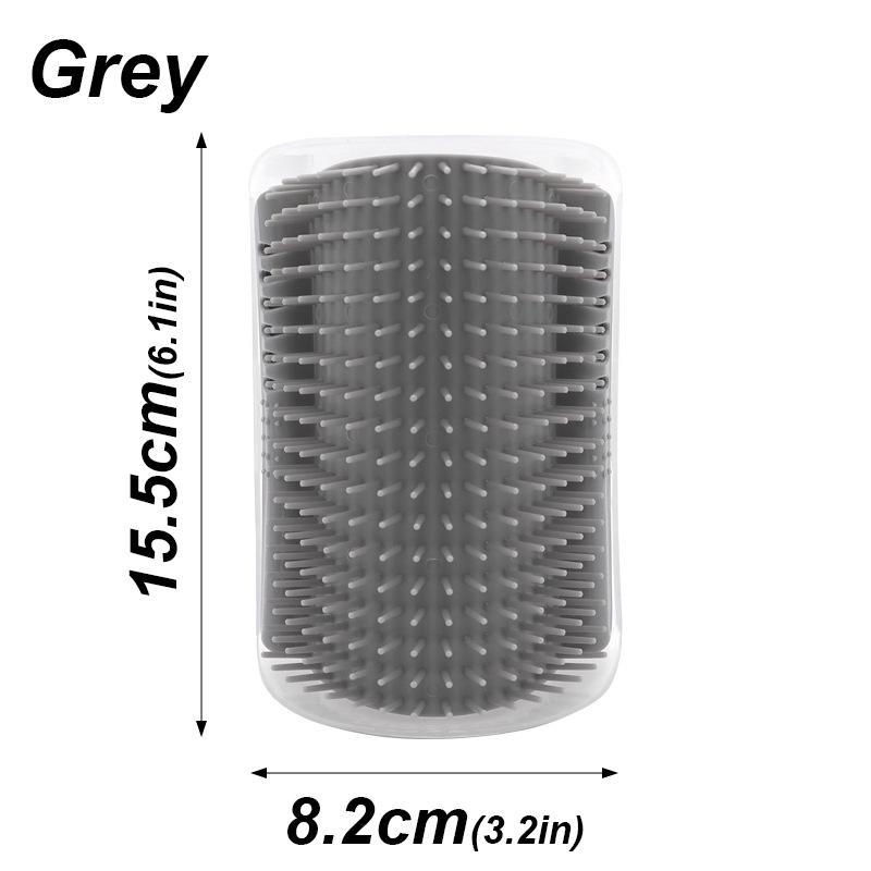 

Cat Scratcher Massager for Cats Scratching Pets Removal Beauty Clean Corner Brush Removable Comb for Kitten Cat massagetool серый