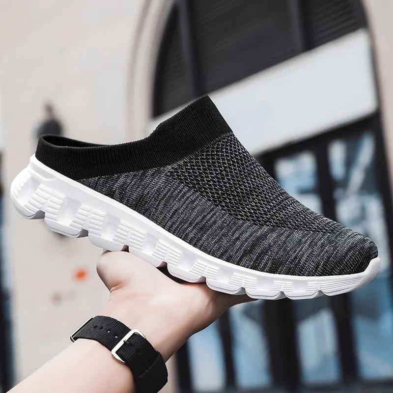 Men Slippers Summer Breathable Home Indoor Slippers Men Thick Bottom Slides Fashion Couple Walking Shoes Zapatos Para Hombre