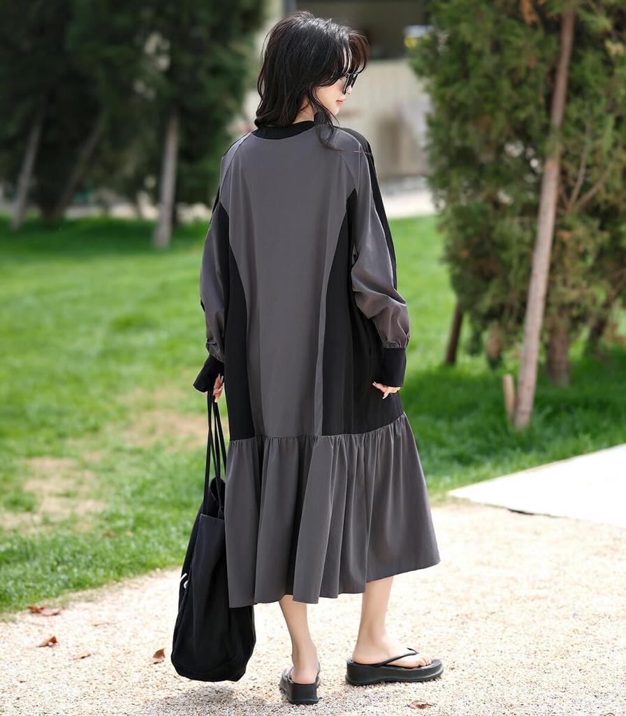 Teddy Damen Langarm Rash Guard, Amphibisch, Lässiger Look, Figurschmeichelnd, UPF 50+ Sonnenschutz, rashguard058, Medium, Dunkelgrau