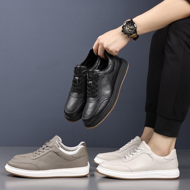 Die erste Schicht Rindsleder Winter neue Herren Baumwollschuhe echtes Leder Samt Herren thermische Lederschuhe weiche Sohle weiche Oberfläche Herrenschuhe