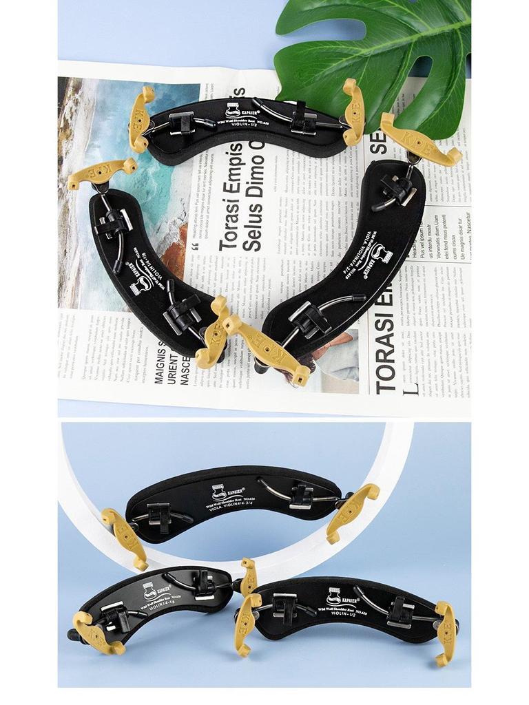 KPE Adjustable Violin Shoulder Rest with Thick Sponge Pad for 1/2, 1/4, 3/4, 4/4 Violins