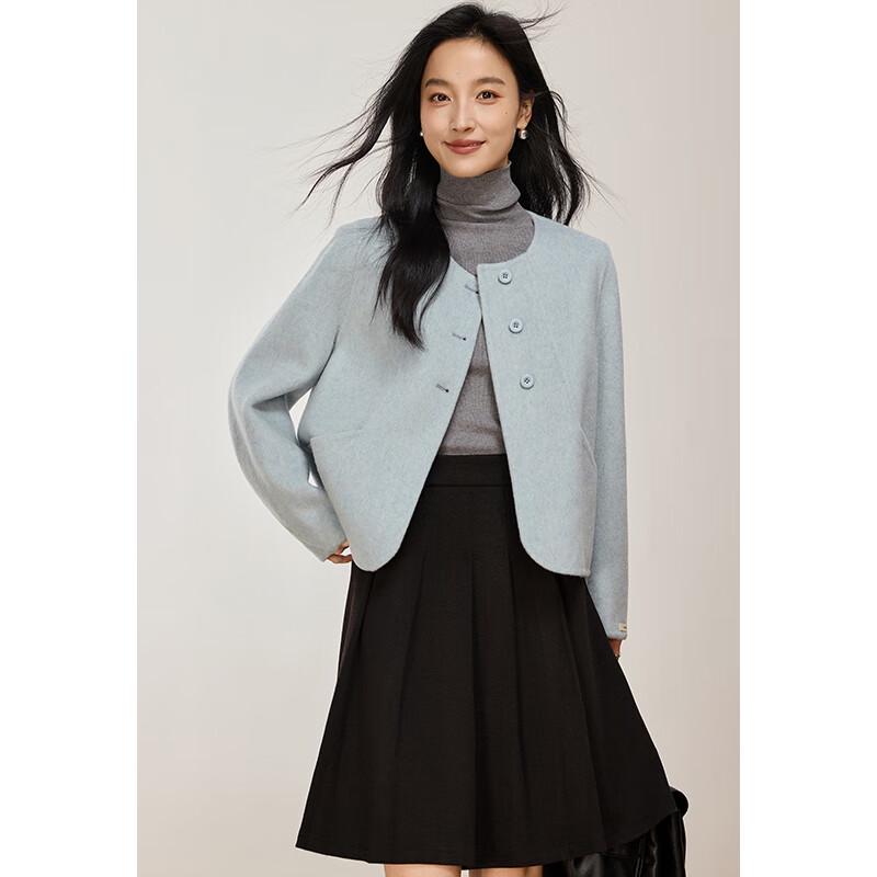 

VICTORIA&VERA Women s MIU Style Pleated A-Line Skirt S