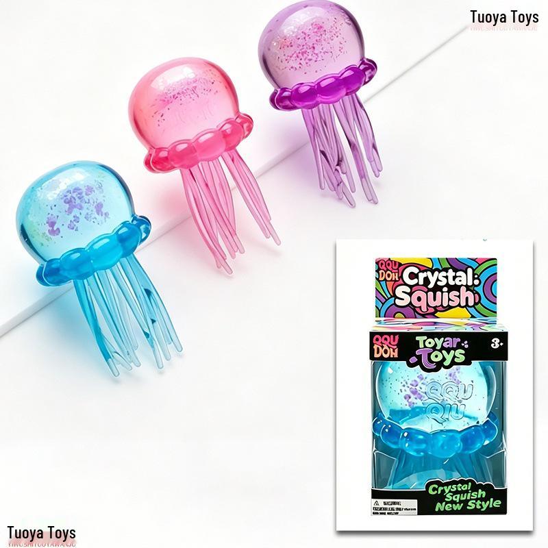 Squish-Sensory Octopus Jellyfish Toy: Stress Relief Squeeze for Beach Water Play