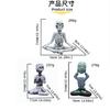 Halloween Horror Skelett Figuren Halloween Miniatur Yoga Skelett Figur Schädel Statue für Outdoor Gartenornamente