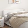 VidaXL Headboard with Ears White 203x16x78-88 Cm Faux Leather3118597