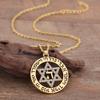 Hebrew Star of David Pendant Necklace Jewish Protection Kabbalah Prayer Religious Amulet Talisman  Jewelry