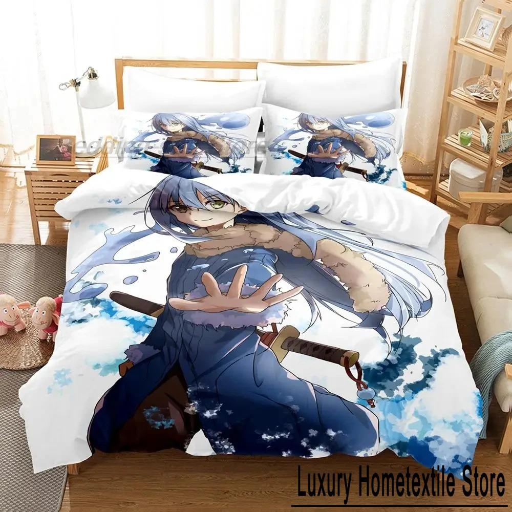 

Когда я переродился в слизь, комплект постельного белья Single Twin Full Queen King Size, комплект постельного белья для взрослых и детей, 3D-принт, аниме-мультфильм 70x133cm 2pcs