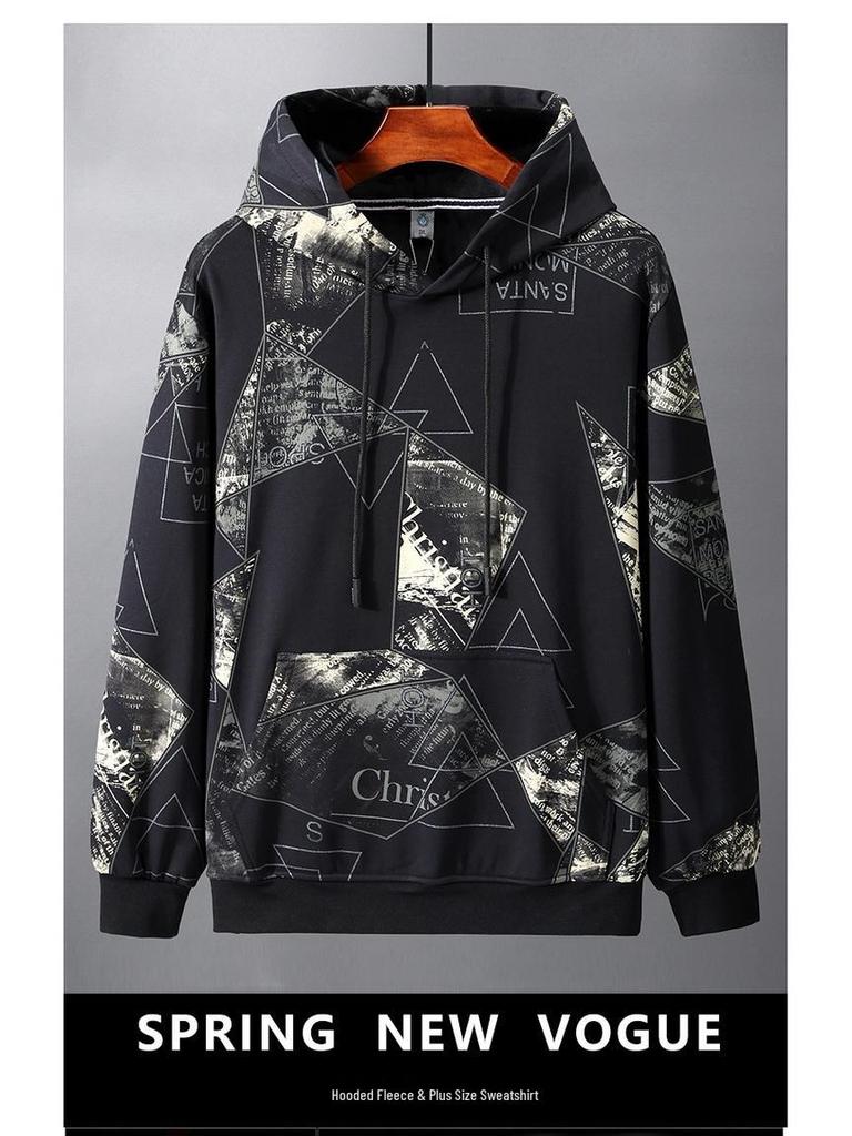 2020 Winter Men's Plus Size Velvet Hoodie - Trendy, Thickened, Oversized Fit