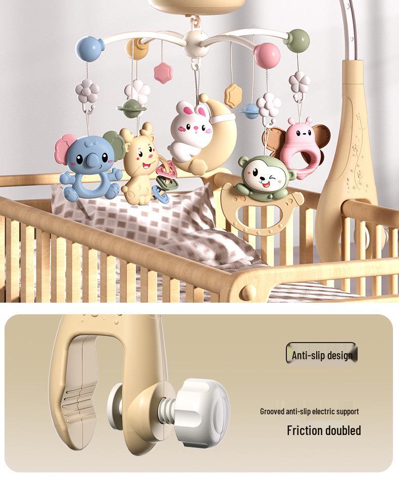 Newborn Crib Mobile: Rotating Music Rattle Toy for Babies 0-3 Months, Suitable for Crib or Stroller
