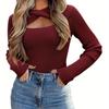 Asymmetrical Hollow Twist Knit Sweater