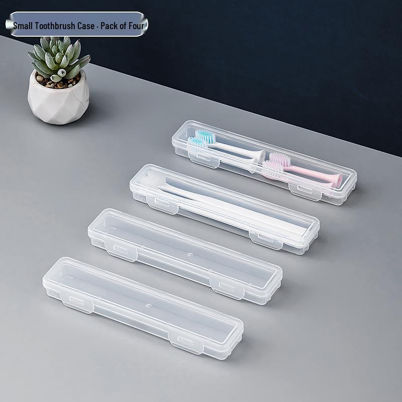 Compact Multifunctional Transparent Toothbrush and Toothpaste Travel Storage Box