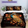 3pcs Peacock, Floral Duvet Cover Set -Includes 1 Duvet Cover and 2 Pillowcases, No Quilt Core, All-Season Home Decor  yy251111101