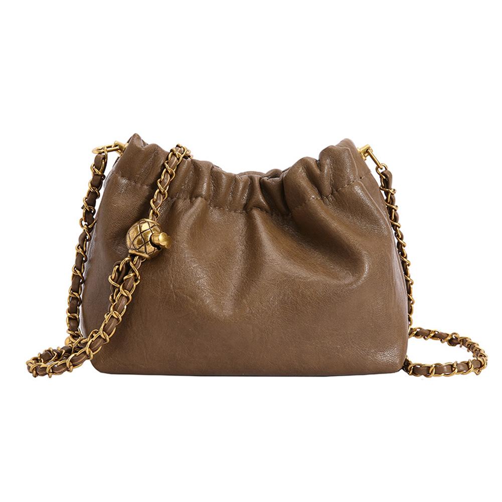Borsa a tracolla da donna, Borsa tote, Borsa hobo plissettata in pelle PU, Borsa messenger versatile, Borsa a bandoliera, Portamonete elegante per ragazza