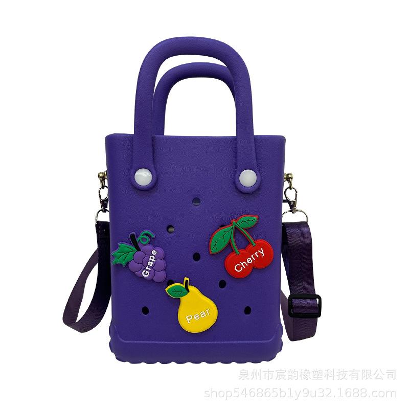 Kids' Bags Fashion Jelly Bags Shoulder Bags New Hollow Out Outdoor Beach Bag Handheld Bag Crossbody Bags Child Small Square Bags