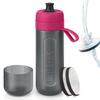 BRITA Portable Water Bottle, 600ml, Active Pink, with Two Micro-Disc Filters [Official Japanese Product]