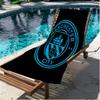 Football team City FC Print Beach Towel, Versatile Lightweight Absorbent Beach Towel for Pool Surf Yoga Bathroom, Perfect Birthday Holiday Gift