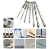 7pcs Eccentric Drill Four-Flute Glass Tile Punching Rock Slab Triangle Drill Bit Triangle Drill Power Tool Accessories