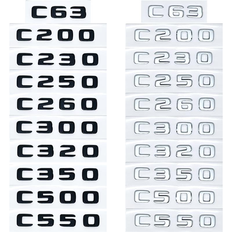 EANDL1 ABS Plastic C200 C200L C230 C250 Trunk Rear Logo Badge Emblem Sticker For Mercedes Benz C Class W201 W202 W203 W204 W205