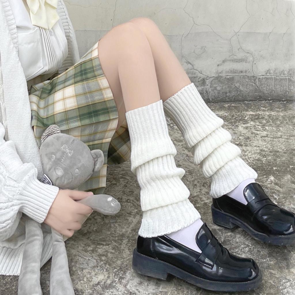Contrast-Striped Calf Socks - Slimming Women's Knee-Highs /Winter Arrivals Basic Line Instagram-Inspired Leg-Lengthening Calf Socks