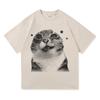 Y2k Funny Cat Meme T Shirt I Do Not Think Therefore I Do Not Am Men/women Clothing Harajuku High Quality Tops Cotton Tshirts