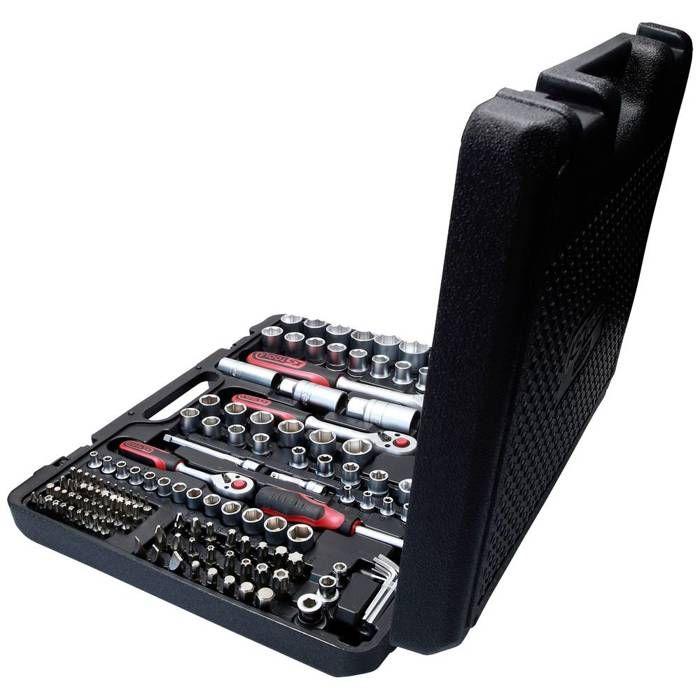 Ks tools jeu de douilles et embouts 195pcs 1/4" + 3/8" + 1/2" 917.0795