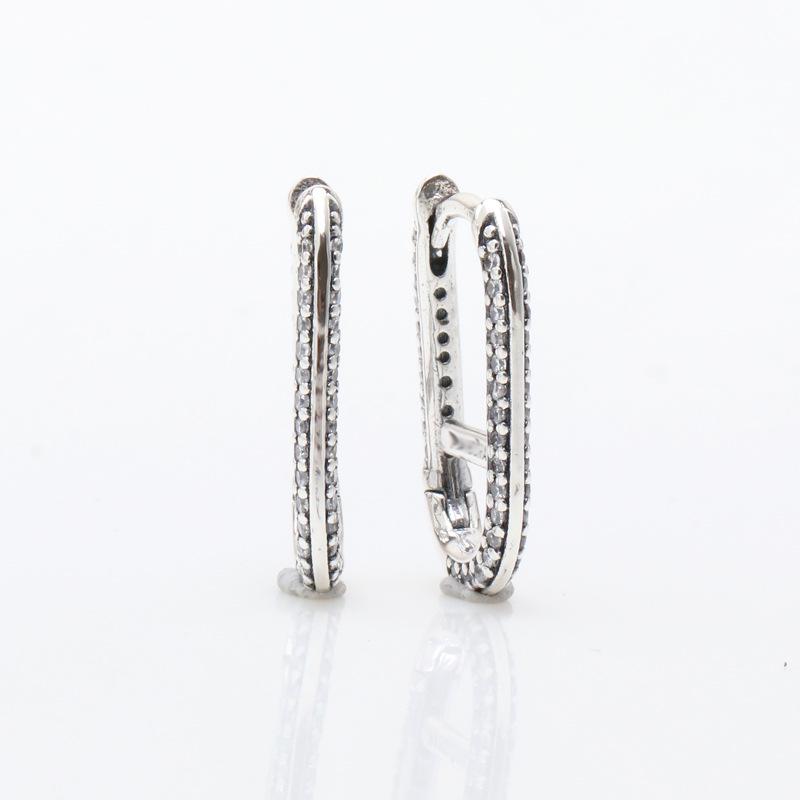 Gold-Plated Zircon Shining Link Stud Earrings - Light Luxury European & American Style, Perfect Birthday Gift for Girls