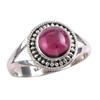 Natural Garnet Gemstone Handmade 925 Solid Sterling Silver Gift Ring S.9 y4O20