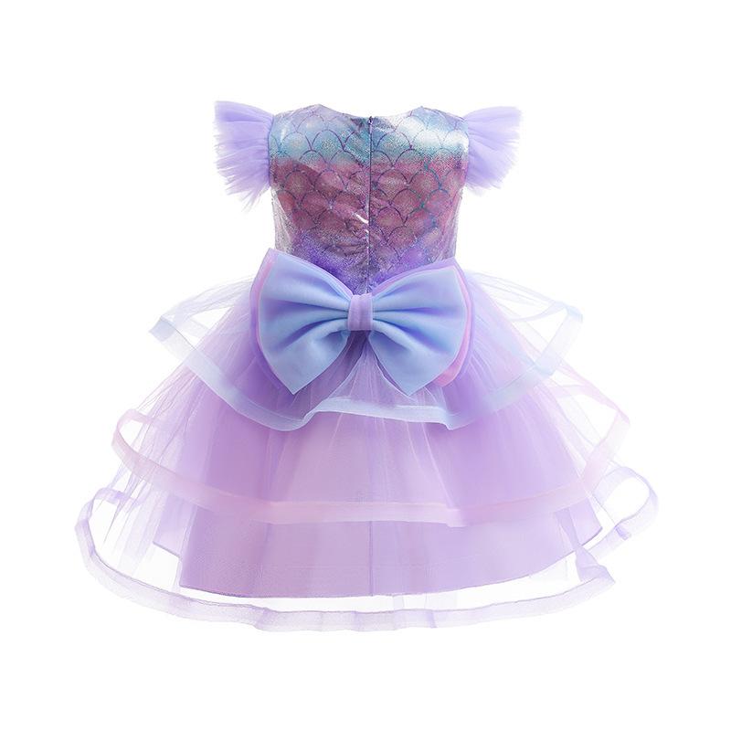 Mermaid tutu skirt foreign trade European and American dress princess style girls ins mesh evening dress long dress