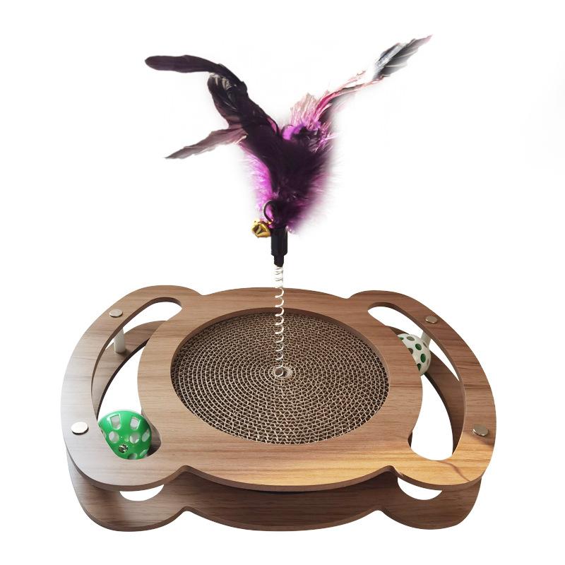 

Когтеточка для кошек износостойкая, не крошится, вертикальная, треугольная, гофрокартон, точилка для когтей кошек, можно положить, устойчивая, игрушка для питомцев 30 22 4cm