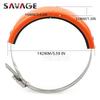 Universal Motorcycle  Exhaust Protection Cover Heat Shield 100mm-140mm 5 Colors Adjustable Protector Pipe Fixing Rings