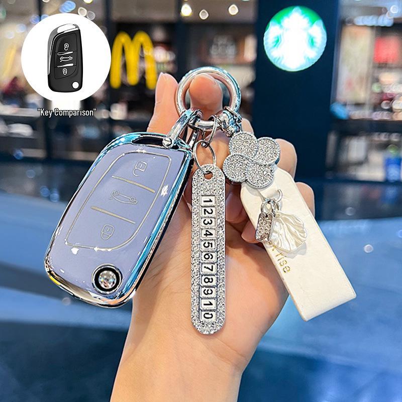 Universal Car Key Cover for Volkswagen, Toyota, Nissan, Honda, Peugeot, Citroen, Buick - Rear Protective Shell Buckle