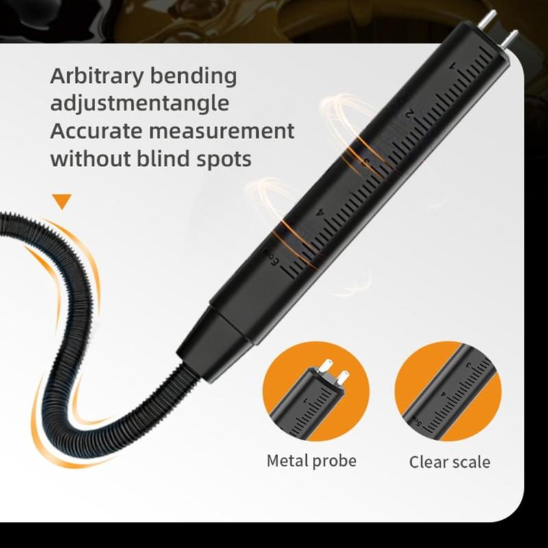 Flexible Tip Brake Fluid Tester with Electronic LCD Readout for Automotive and Motorcycle Maintenance and Routine Fluid Condition Checks