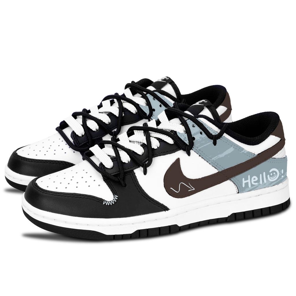 Nike Dunk Black White, Light And Elegant Tone Abrasion Resistant Abrasion Resistant Low Top Skateboard Shoes Unisex HF5441-100(Team887-)