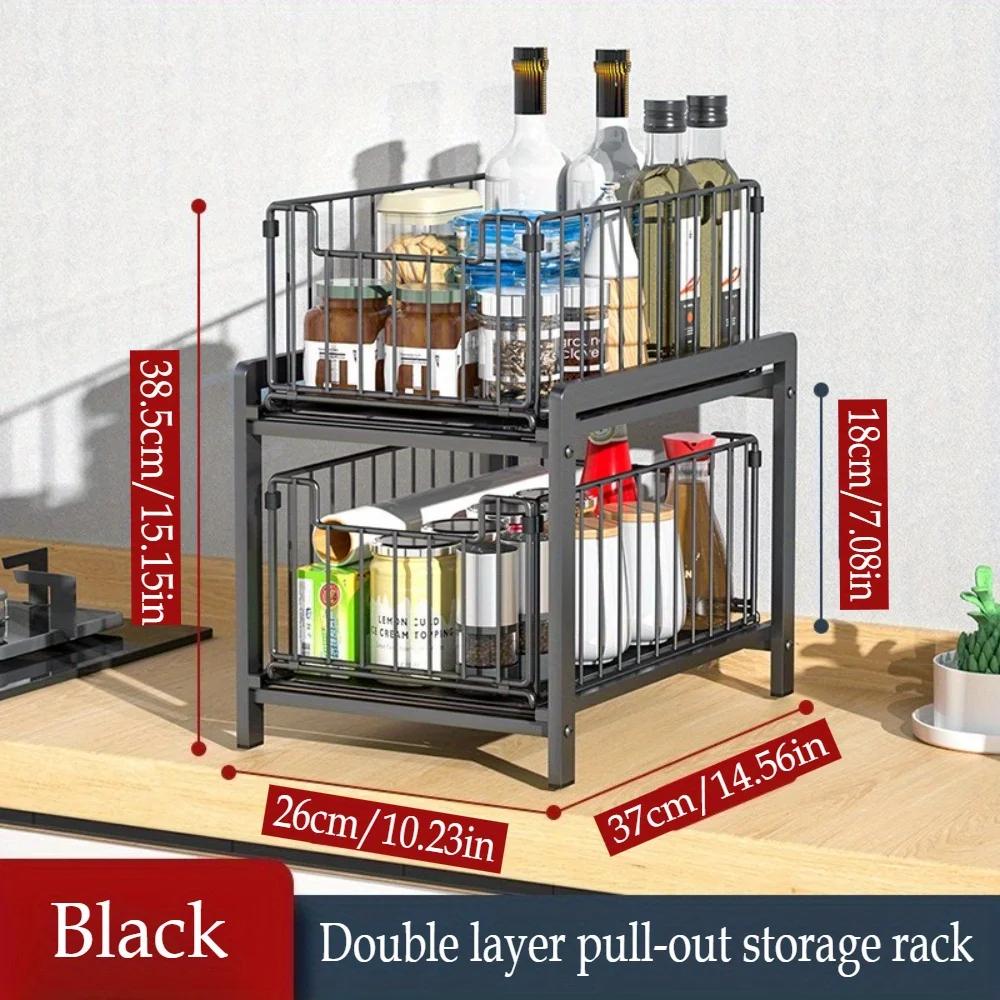 Для двухъярусной стойки для хранения, незаменимой для семей, регулируемые направляющие, приподнятые бортики, предотвращающие падение предметов
