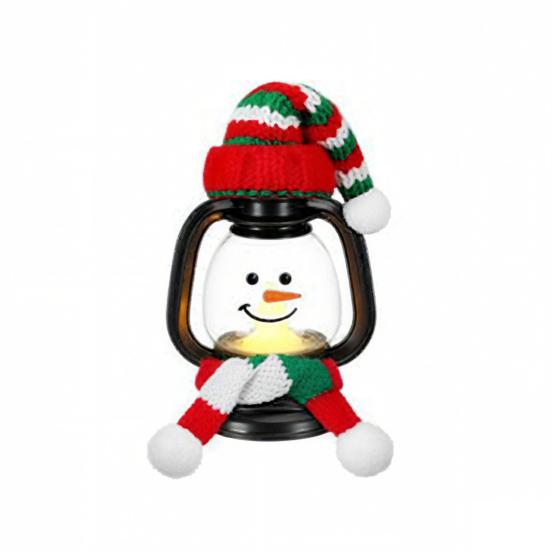 

Мини Фонарь Снеговик со Шляпами и Шарфами Рождественские Мерцающие Светодиодные Свечи Зимнее Маленькое Украшение Снеговик для Праздничных Сувениров C