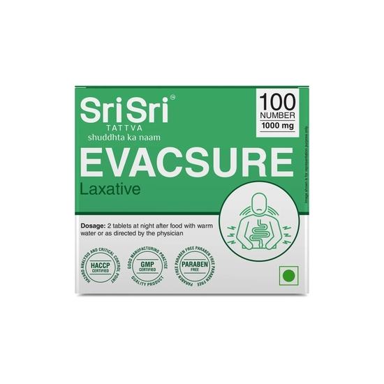 

Sri Sri Tattva Evacsure - Laxative, 100 Tabs | 1000 mg