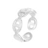 Cuiyan S925 Silver Korean Style Pig Nose Open Finger Ring for Women