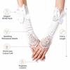 Bead Detailing Wedding Bridal Gloves Lace Embroidery Bridal Arm Sleeves  Wedding Accessories
