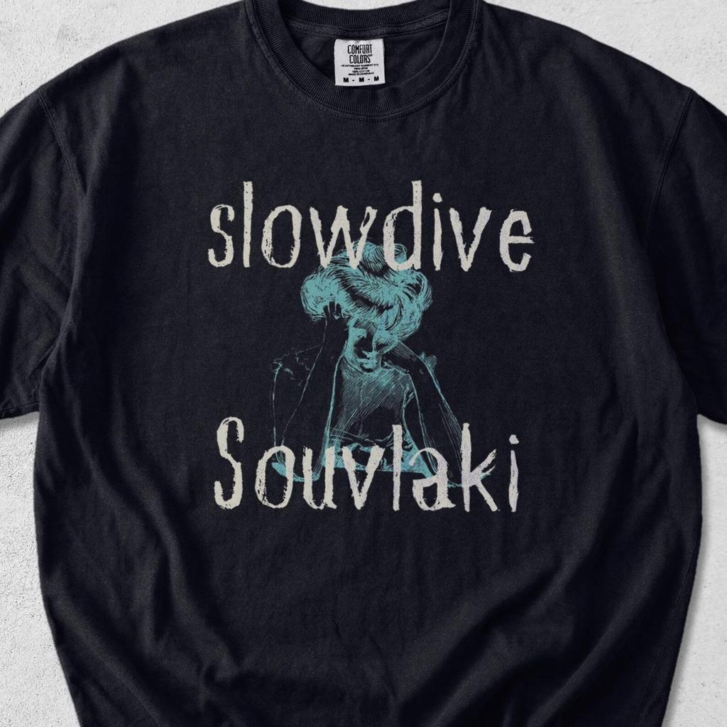 Slowdive Soulvaki shirt, 90s Band tee