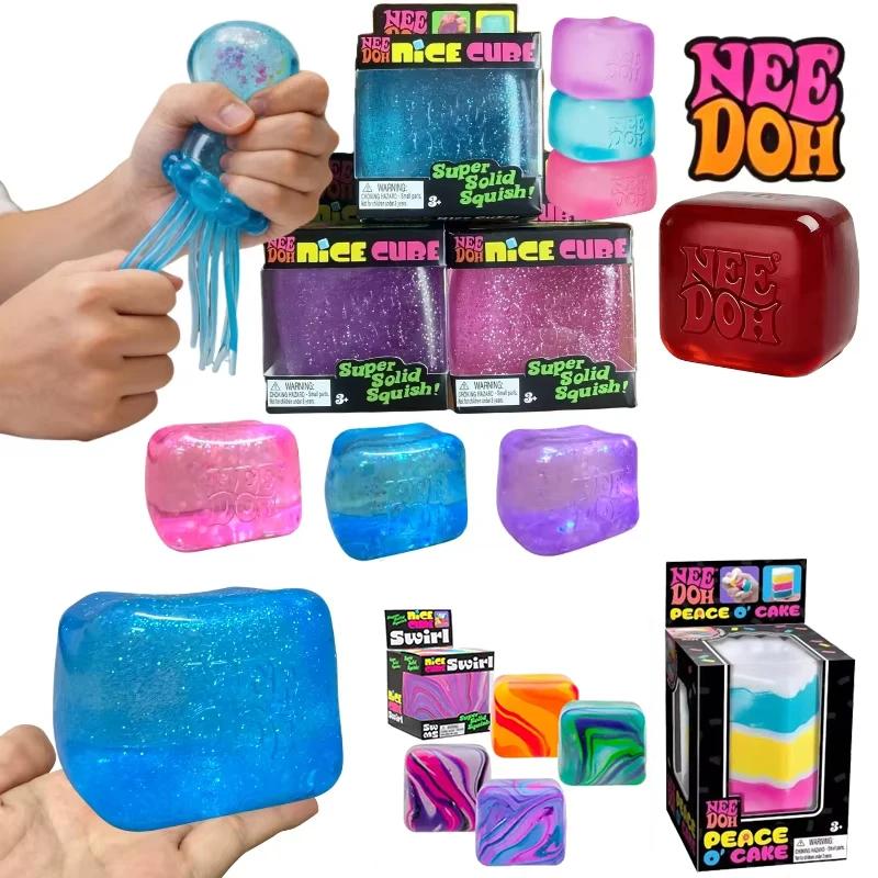 Schylling Needoh Cubo Bonito y Nice-Sicle Juguetes Blanditos Fidget Juguetes de Gel Suave Sensoriales Alivio del Estrés Juguetes para Apretar Para Ansiedad Apoyo TDAH