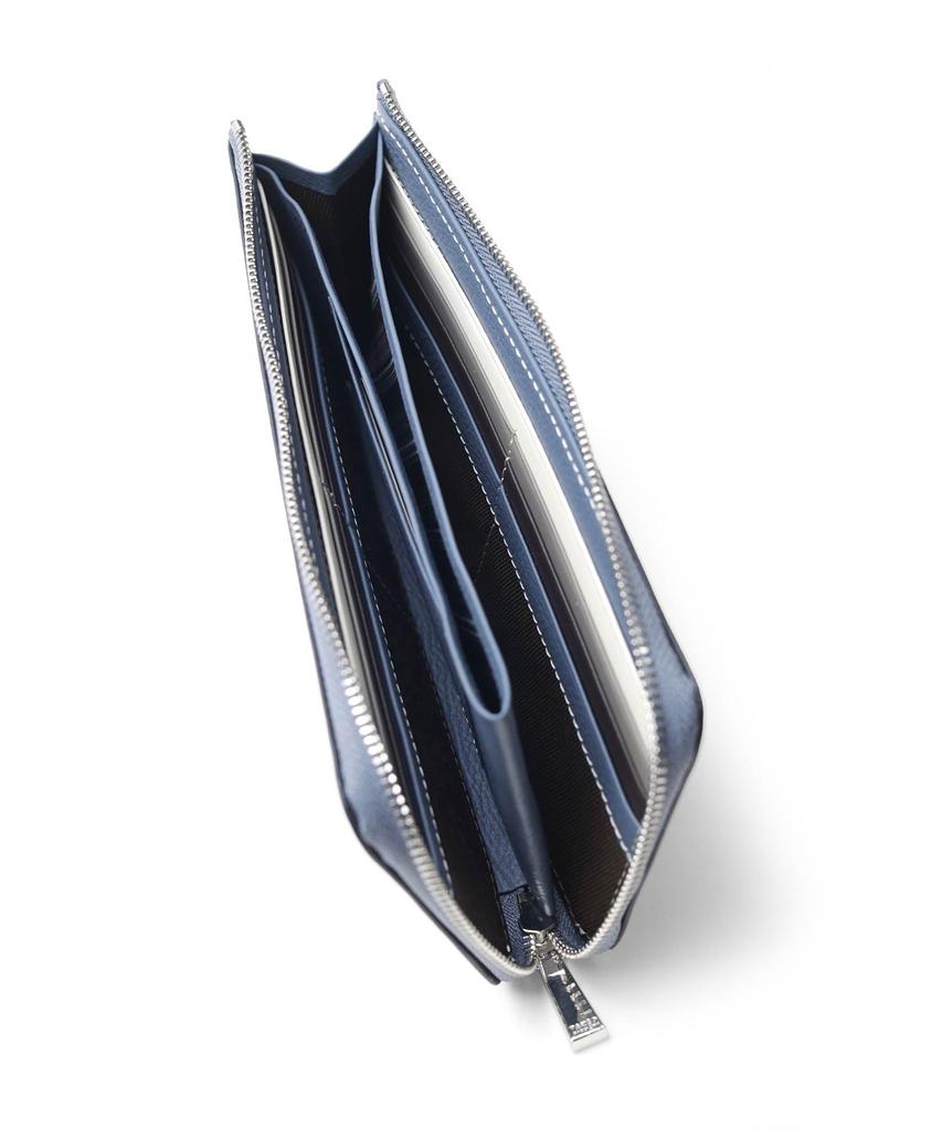 Quarter Round Zipper Long Cowhide 742636 Navy [TAKEO KIKUCHI] Wallet, Leather, Men's, No.