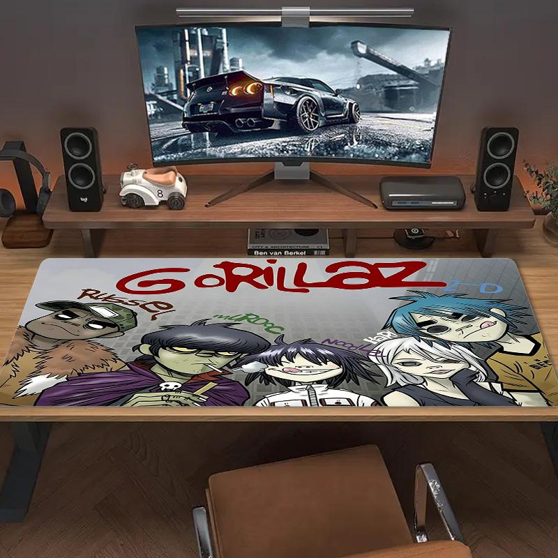 Gorillaz Color Mouse Pad Large Gaming Table Cushion Non-slip Laptop Tablet Big Mousepad XXL Mat Mini PC Playmat With Lock edge