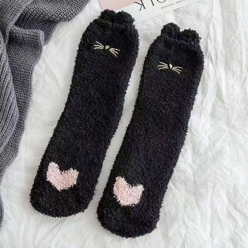 New Thermal Slipper Ankle Socks Women Girls Short Socks Winter Plush Bed Socks Fleece Sock Boots Fluffy Soft Warm Lounge Socks