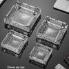 Crystal Glass Ashtray: Elegant, Fly-Repellent Design for Home or Office