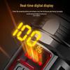 White Laser Flashlight with Telescopic Focus, LCD Display, Long Range, Rechargeable Battery, and Emergency Features