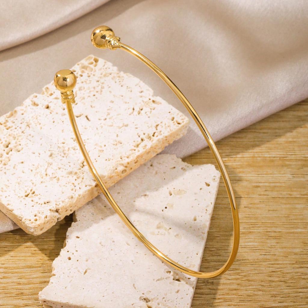 FTCY Boho Arm Bracelet for Women Vintage Geometric Gold Color Leaf Women's Arm Bangles Adjustable Jewelry