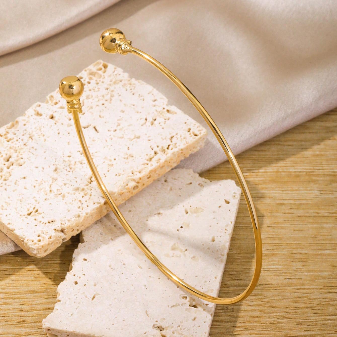 

FTCY Boho Arm Bracelet for Women Vintage Geometric Gold Color Leaf Women s Arm Bangles Adjustable Jewelry 1