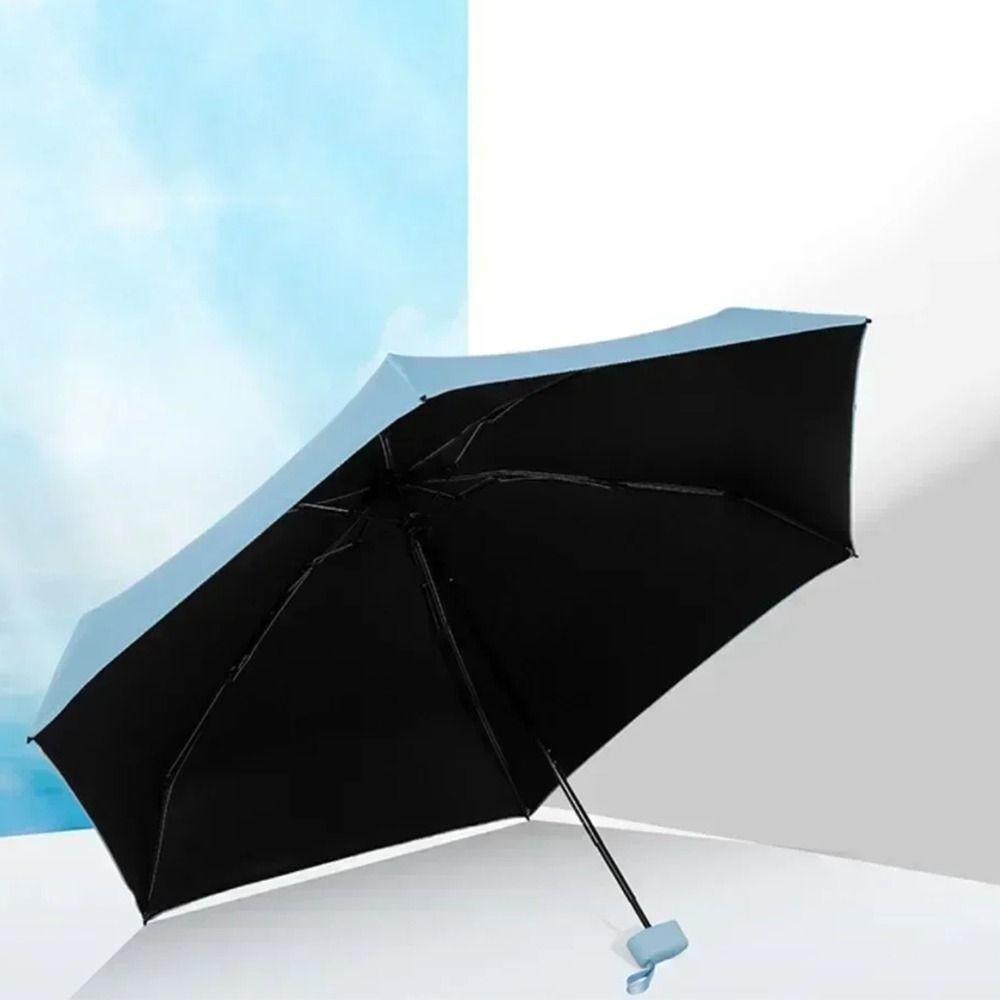 UV Protection Mini Sun Umbrella UPF50 Folding Pocket Umbrella Hand Operated Parasol Daily Use