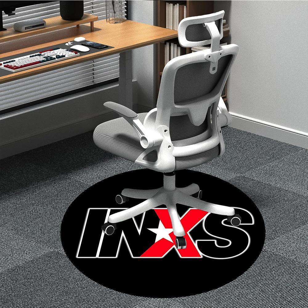 

1pc INXS, Music Band Logo Chair Carpet for Office - Indoor Non-Slip Washable Polyester Fiber Carpet, Soft Comfortable Mat For Office yy250928002 80cm by 80cm